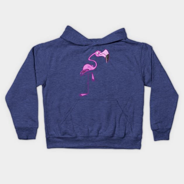 Flamingo 1 Kids Hoodie by CloudyGlow